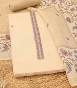 embroidered linen unstitched dress material
