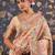 Cream woven design banarasi saree with blouse piece