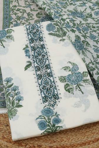floral printed unstitched dress material