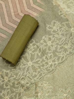 floral embellished embellished unstitched dress material 4