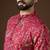 Men’s pink georgette solid embroidered kurta with trouser set | trendy designer ethnic wear for wedding, festive