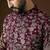 Men’s purple georgette solid embroidered kurta with trouser set | trendy designer ethnic wear for wedding, festive