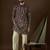Men’s purple georgette solid embroidered kurta with trouser set | trendy designer ethnic wear for wedding, festive