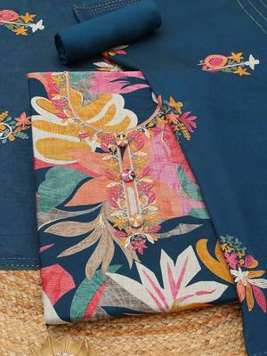 printed viscose rayon unstitched dress material 4