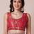 Pink floral embellished sequinned sheer saree
