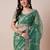 Green embroidered net sheer festive saree