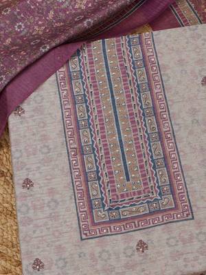 printed art silk unstitched dress material 2
