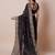 Black embroidered saree with blouse