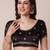 Black embroidered saree with blouse