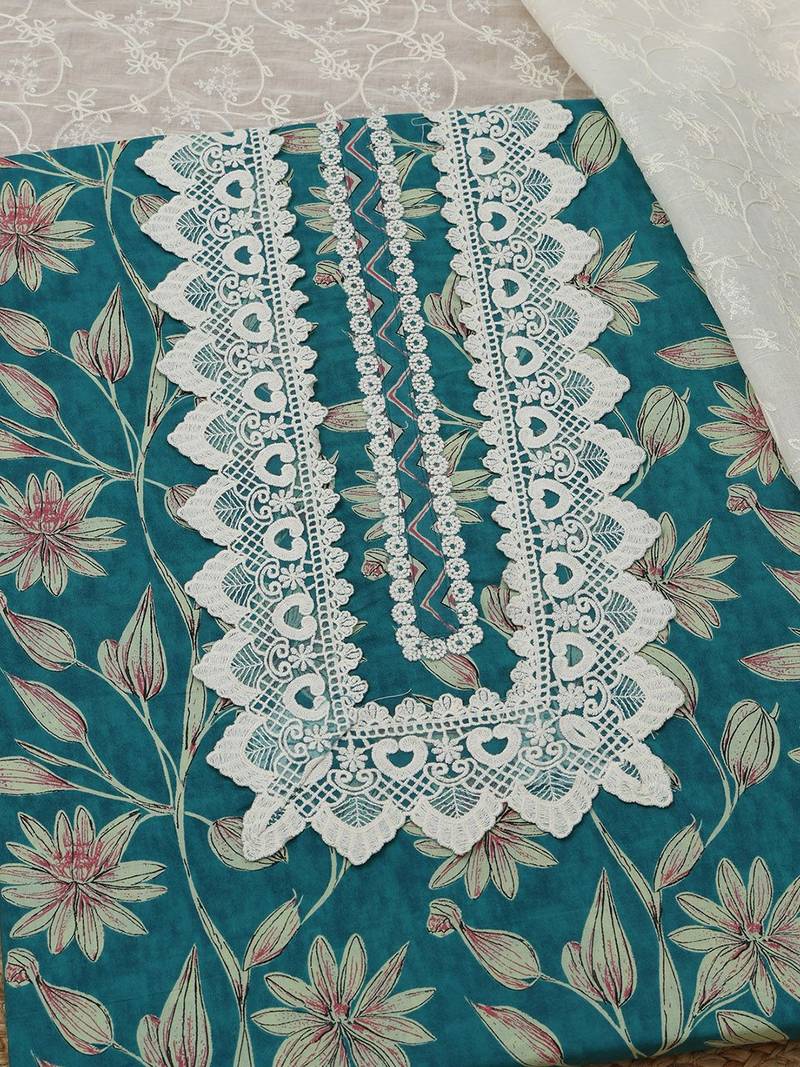printed  cotton unstitched dress material