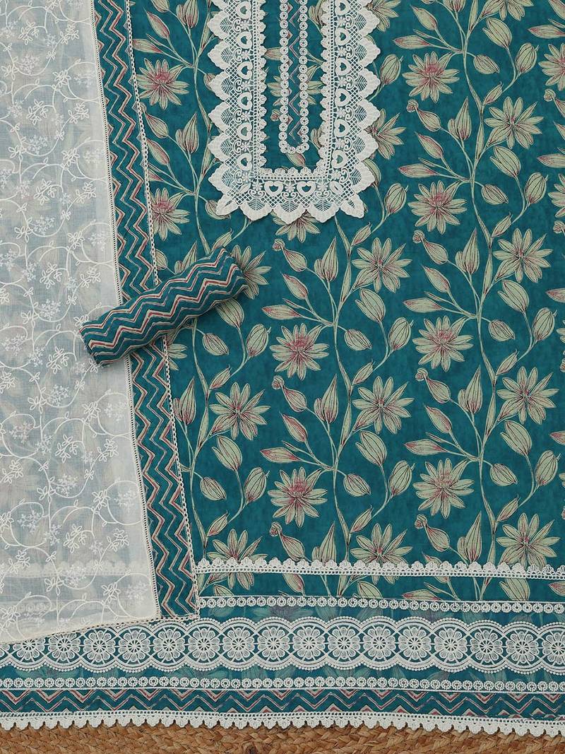 printed  cotton unstitched dress material