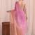 Multicolor ombre embroidered tissue designer saree