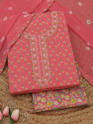printed unstitched dress material 1