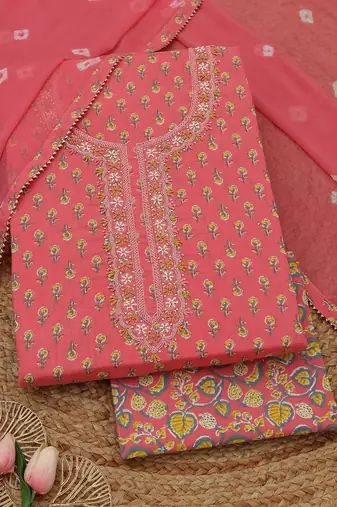 printed unstitched dress material