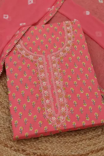 printed unstitched dress material