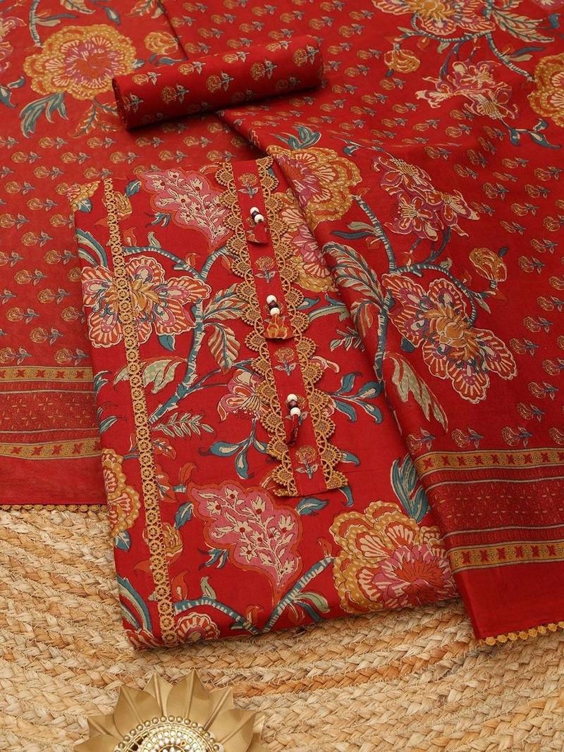 printed unstitched dress material