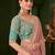 Mauve embellished festive wear with matching blouse