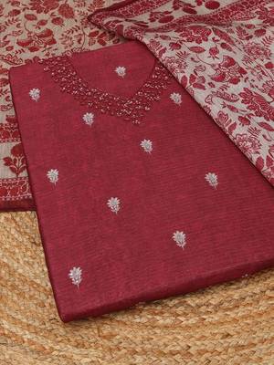 printed art silk unstitched dress material 4