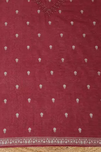 printed art silk unstitched dress material