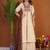 Embroidered raoman silk anarkali kurta with pant & dupatta set for women