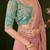 Mauve embellished festive wear with matching blouse