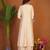 Embroidered raoman silk anarkali kurta with pant & dupatta set for women