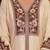 Embroidered raoman silk anarkali kurta with pant & dupatta set for women