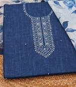embroidered linen unstitched dress material