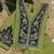 Embroidered raoman silk anarkali kurta with pant & dupatta set for women