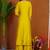 Embroidered raoman silk anarkali kurta with pant & dupatta set for women