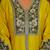Embroidered raoman silk anarkali kurta with pant & dupatta set for women