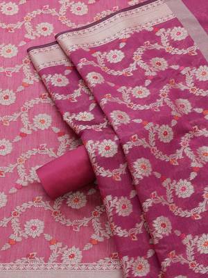 chanderi unstitched dress material 3