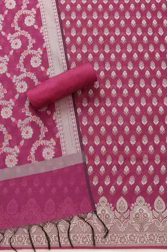 chanderi unstitched dress material