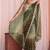 Green ombre embroidered tissue designer saree