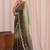 Green ombre embroidered tissue designer saree