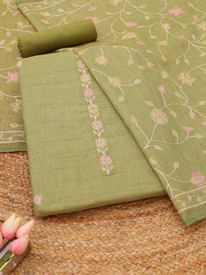 printed linen unstitched dress material 1