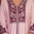 Embroidered raoman silk anarkali kurta with pant & dupatta set for women