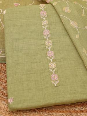 printed linen unstitched dress material 4