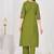 Embroidered cotton kurta with pant & dupatta set for women
