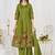 Embroidered cotton kurta with pant & dupatta set for women
