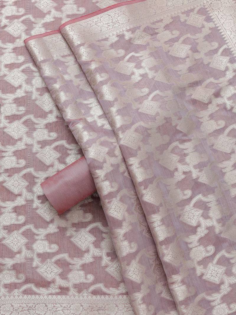 zari chanderi unstitched dress material