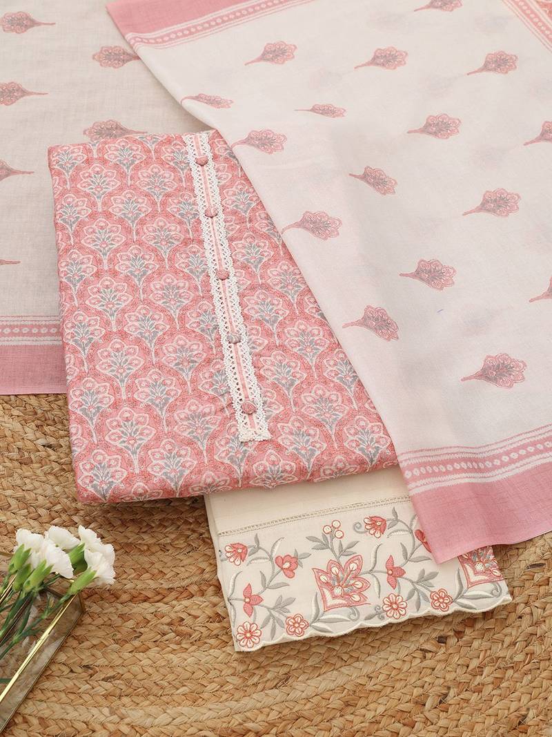 printed unstitched dress material
