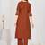 Embroidered cotton kurta with pant & dupatta set for women