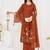 Embroidered cotton kurta with pant & dupatta set for women