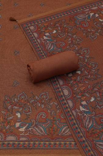 printed linen unstitched dress material