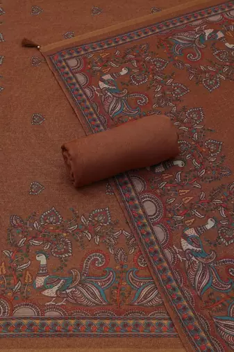 printed linen unstitched dress material