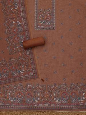printed linen unstitched dress material 4