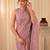 Pink embellished beads and stones satin designer saree