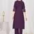 Embroidered cotton kurta with pant & dupatta set for women