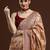 Beige woven design saree with blouse